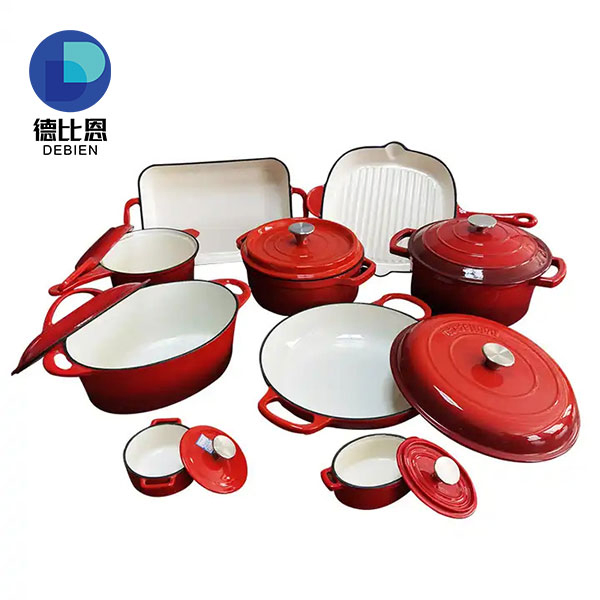 North-Europe Style Warm Color Wholesale Cast Iron Nonstick Dutch Oven Pot Enamel Casserole Cookware