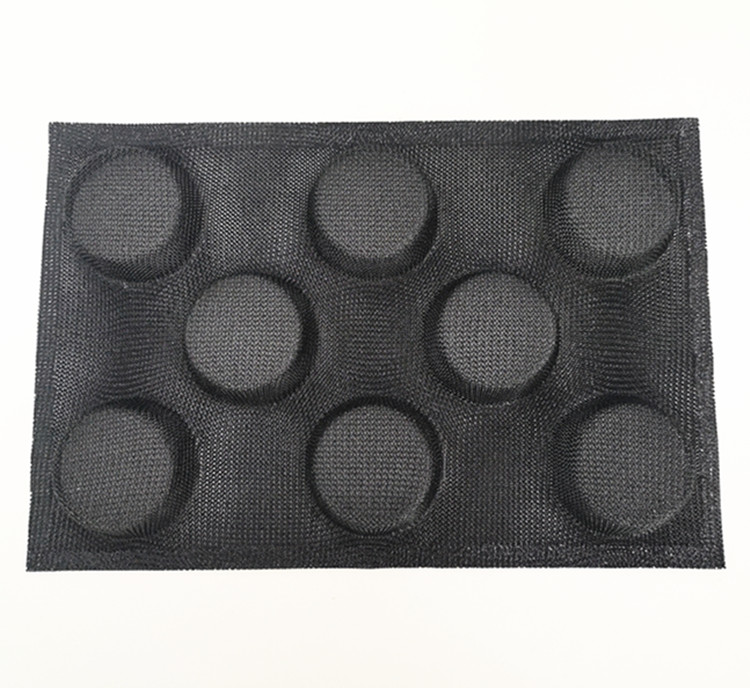 Soft and Breathable Silicone Glass Fiber Baking Tray Silicone Hamburger Bread Mold Egg Tart Bakeware Mold