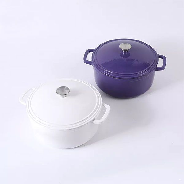 4l Cast iron dutch oven pot red cast iron enamel casserole round shape Kitchenware Cooking Soup Pot