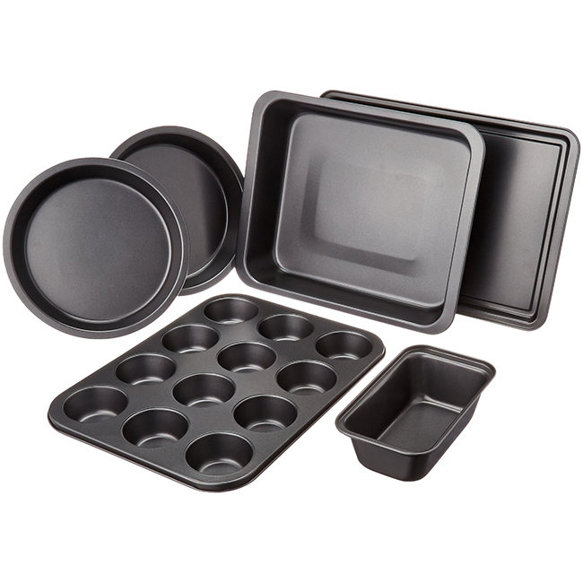 Kitchen Bake Pan Wholesale Custom 6-Piece Carbon Steel Fluted Bakeware Full Set