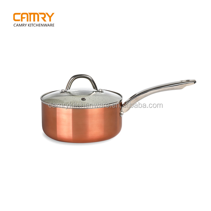 10PCS Copper Pots Pans Set Non-Stick Surface Metallic Cookware with Induction/Spiral Bottom