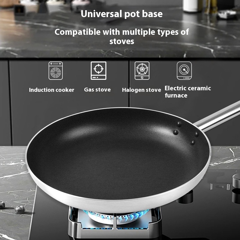 Modern Design Sizes From 22cm to 40cm Metal Home Commercial Use Round Aluminum Cooker Sets Fry Pans
