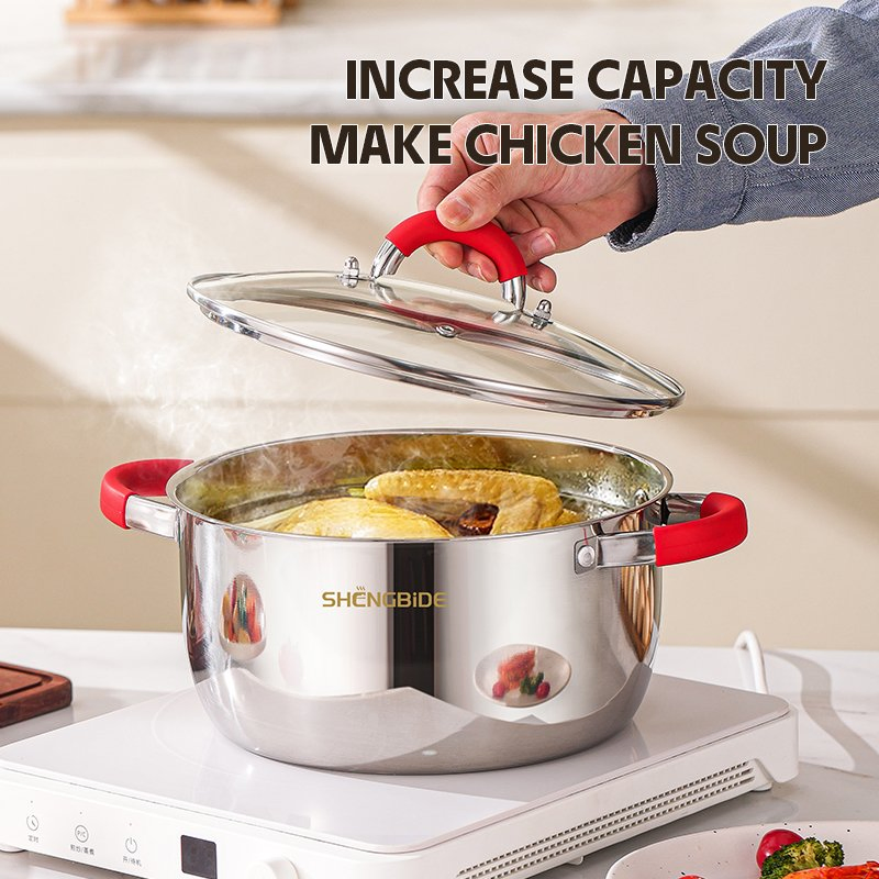 Stainless Classic 15 PCS Cookware Set with Saucepans, Saute Pans, &amp; Skillets