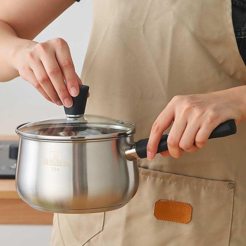 Heavy Duty 5-Ply Bottom Saucepan 18cm Sample Available Food Grade 304 Stainless Steel Milk Pot LFGB Tested Induction Pot