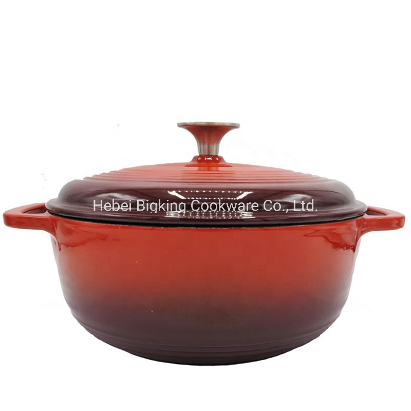 Christmas Gift Enamel Cast Iron Cookware Casserole Dish with Ss Knob
