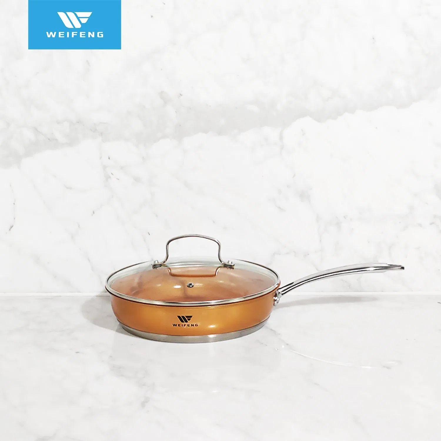 6PCS Kitchen Stainless Steel Cookware with Copper High Temperature Painting