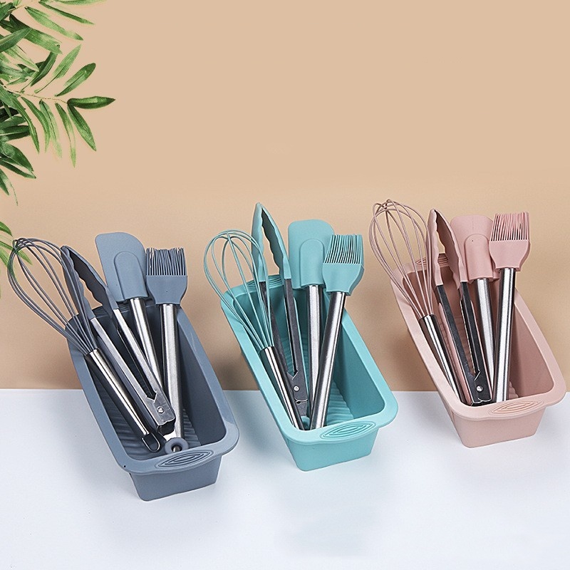 5-Piece Silicone Cake Mold Set High-Temperature Resistant Oven-Safe Baking Tools Easy Clean Includes Cake Baking Home Kitchen