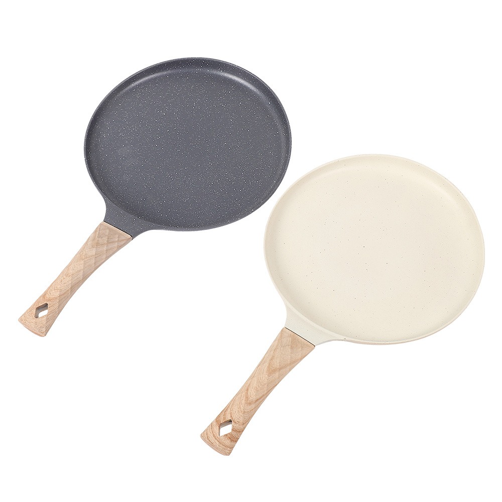 20/24/28CM Nonstick Crepe Pan Aluminum Alloy Flat Skillet Griddle Non Stick Pancake Pan with Wood Handle