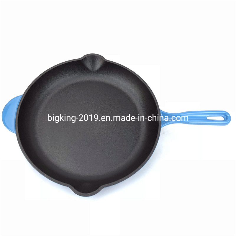 Enamel Cast Iron Round Skillet Cookware Top Quality