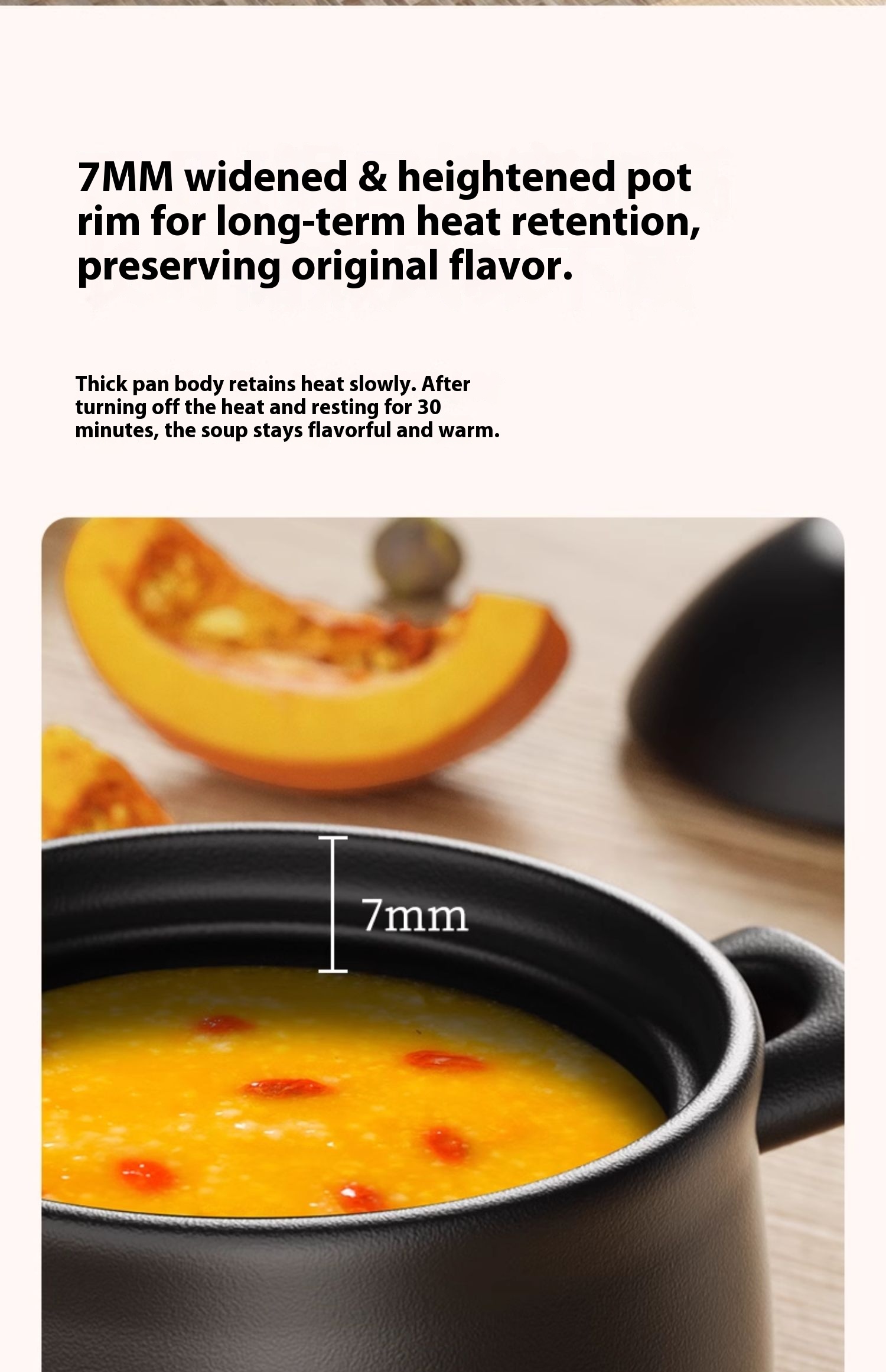 Ceramic Clay Pot Stew Soup Porridge High Temperature Resistant Gas Stove Compatible Dry Burning Non-Cracking Casserole