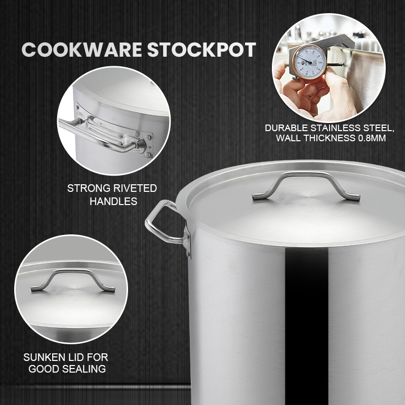 DaoSheng in Stock Large Commercial Induction 201 Stainless Steel Cookware Sets Stock Pot Cooking Pots