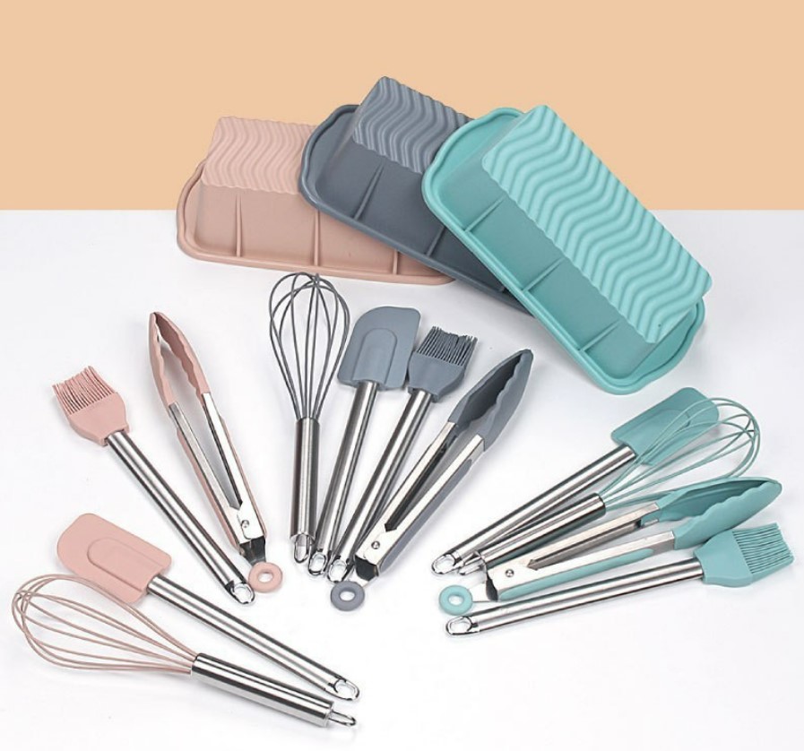 5-Piece Silicone Cake Mold Set High-Temperature Resistant Oven-Safe Baking Tools Easy Clean Includes Cake Baking Home Kitchen