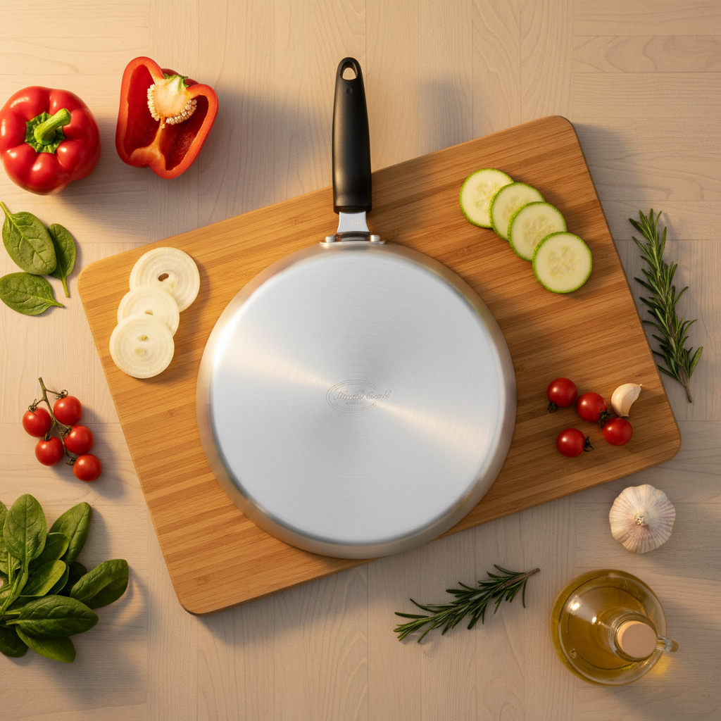 Crepe Pancake Pan Round Nonstick Griddle Feature Eco Friendly Aluminum Home Kitchen Sustainable Soft Touch Handle