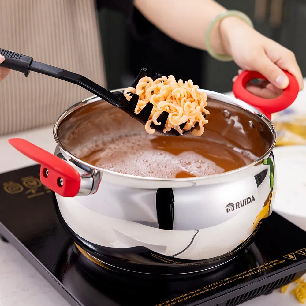 Factory Price Induction Soft Touch Safest Stainless Steel Apple Shape Cookware