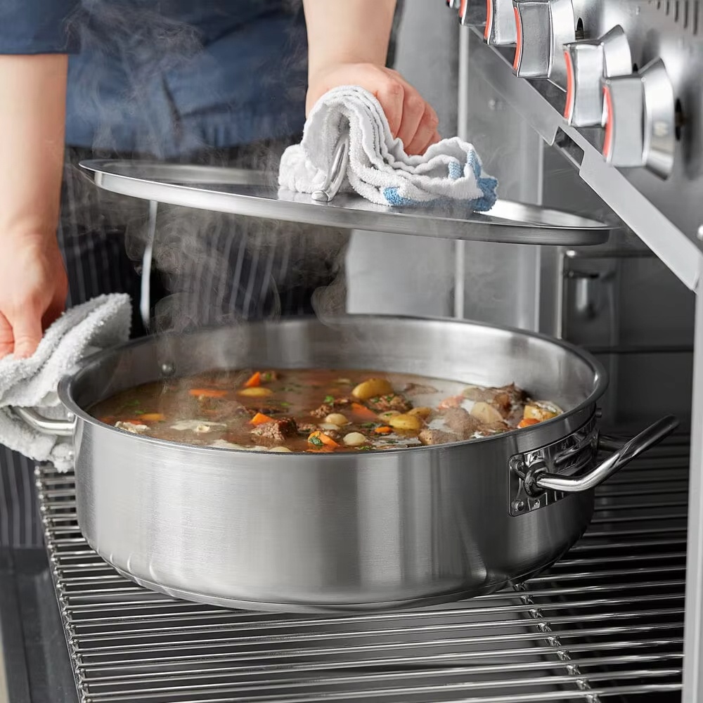 Factory Wholesale Stainless Steel 24/26/28/30cm Big Stockpot Commercial Kitchen Cooking Pots Cookware Stock Pots