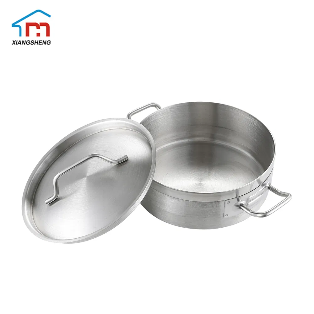 Xiangsheng 10qt Stainless Steel Brazier/Braising Pot Induction Sauce Pan Composite Soup Pan