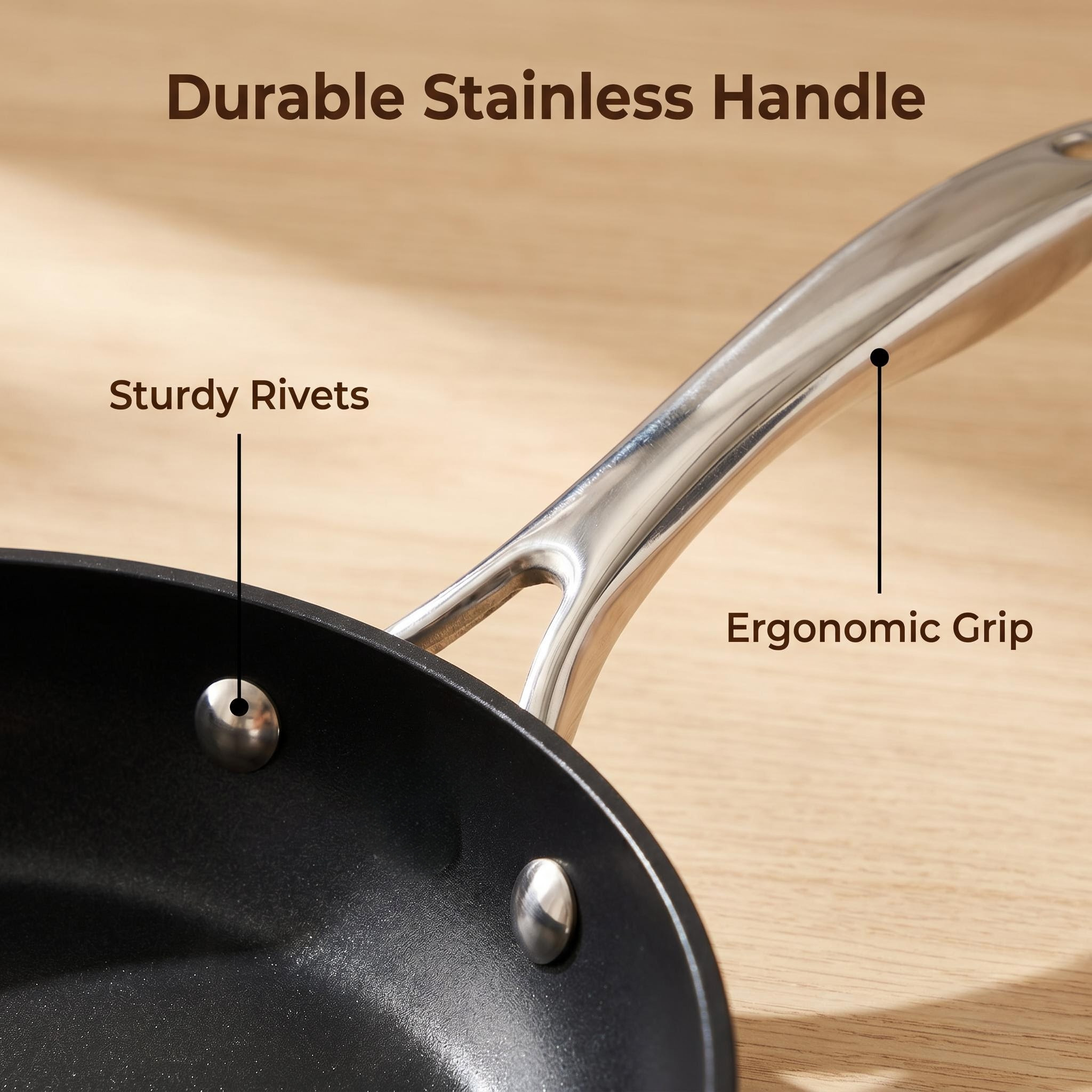 Professional Nonstick Coating Induction Cooker Compatible Aluminum Fry Pan Cookware Frying Pans with Steel Handle for Cooking