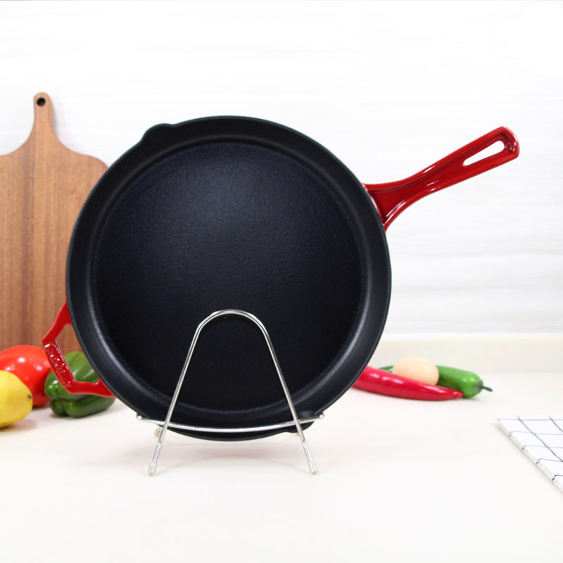 Non Stick Enamel Cast Iron Frypan Frying Pan Skillet Kitchenware Cookware Cooker