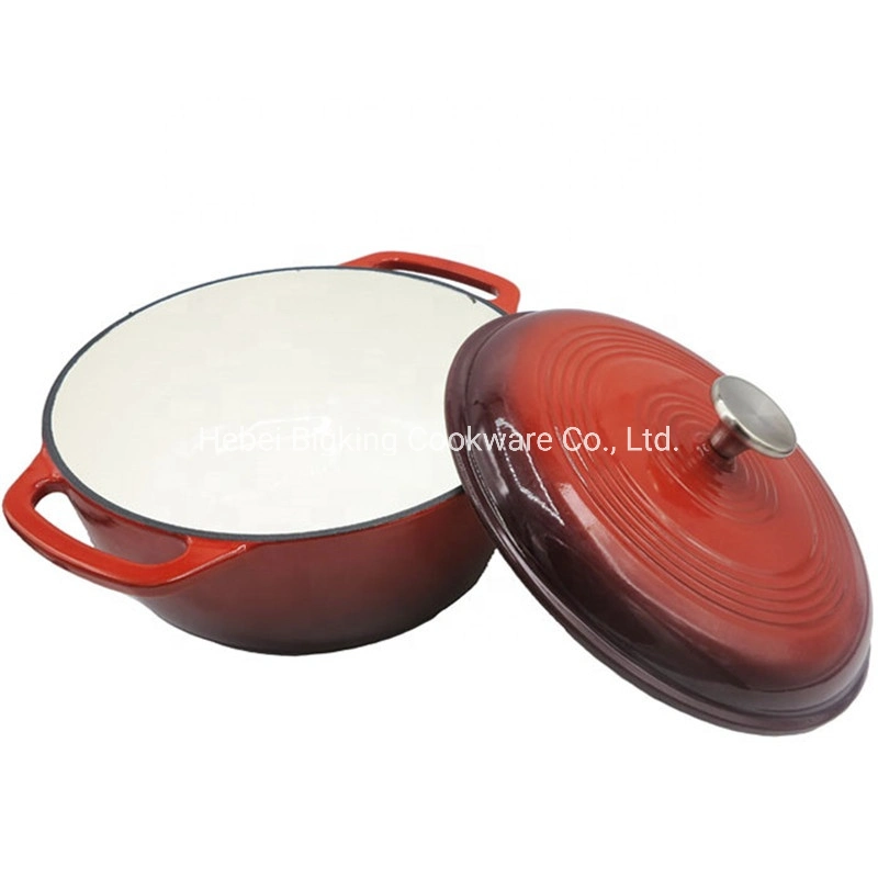 Christmas Gift Enamel Cast Iron Cookware Casserole Dish with Ss Knob