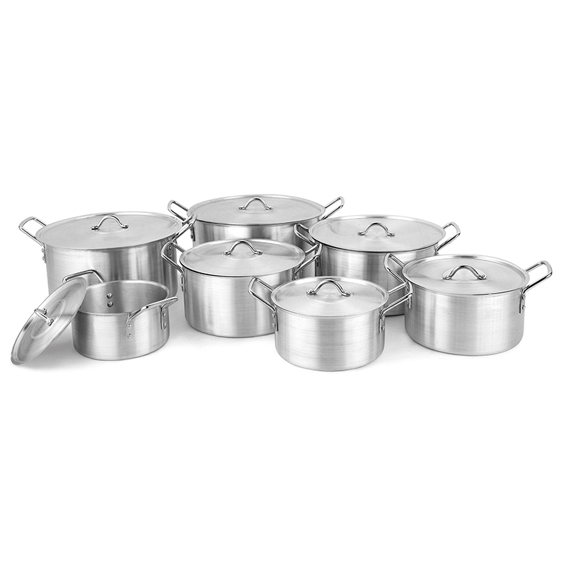 Modern 7-Piece Eco-Friendly Aluminum Cookware Sets for Home &amp; Restaurant Use Induction Ready Dishwasher Safe