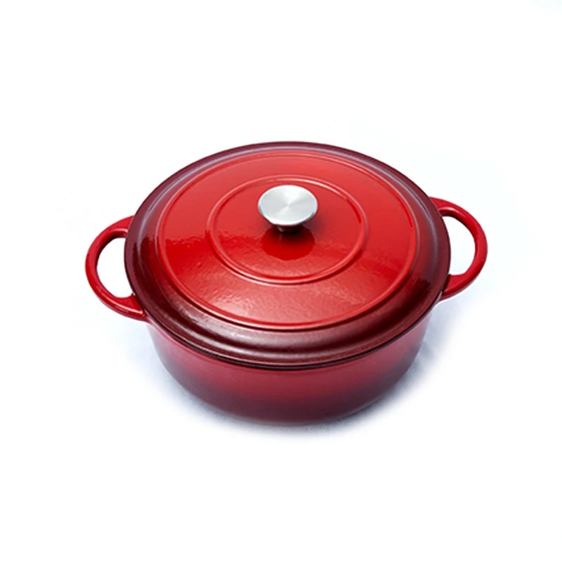 Premium Quality Enamel Cast Iron Cook Pot Red 22cm Round Dutch Oven Cookware