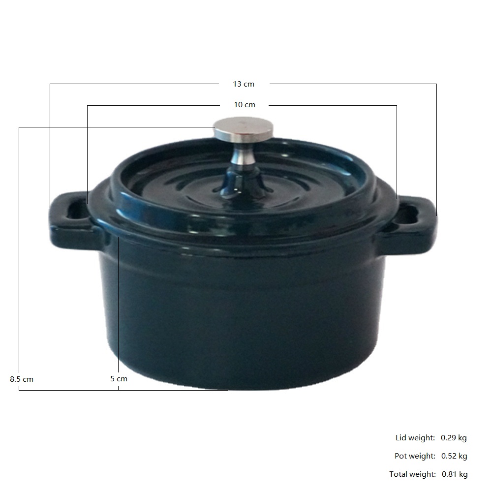 ChuiHua 2023 New Type Mini Dutch Oven Mini Enameled Pot Cast Iron Mini Pot for Kitchen or Restaurant Use Enamel Casserole
