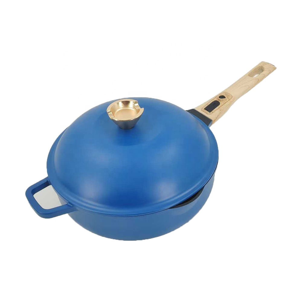 Dishwasher-Safe, Removable Handle, Die Casting Aluminum Alloy Cookware with Lid