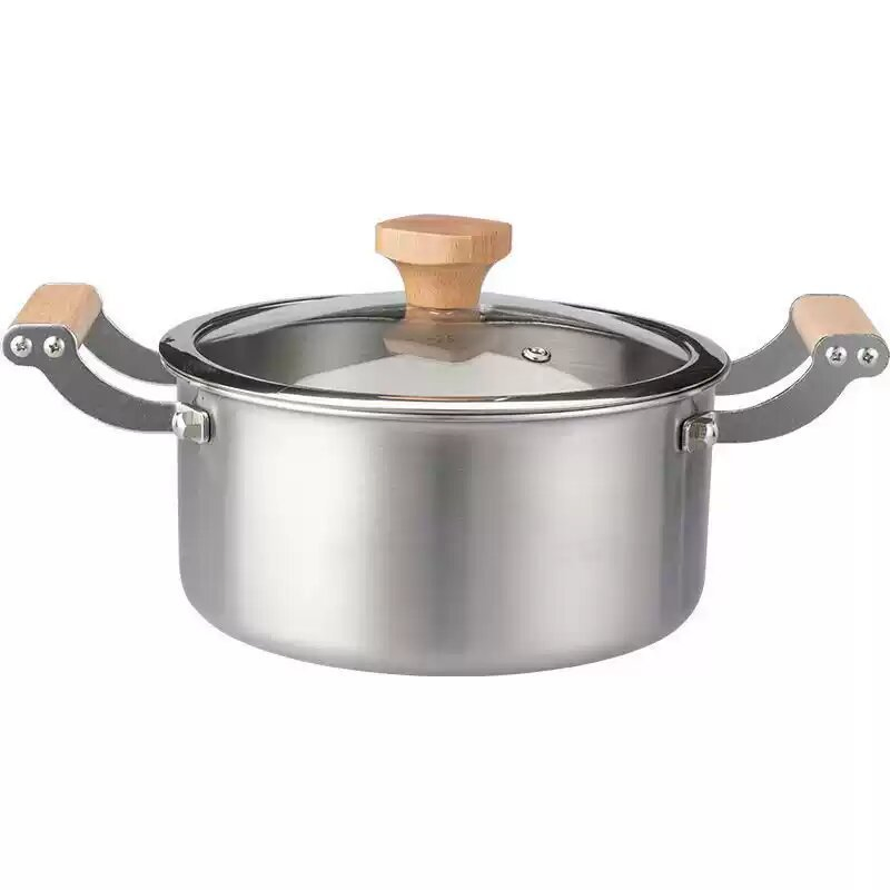 Utensils 8 Quart Sauce Pan for Soup with Tri-Ply Bottom &amp; Clear Glass Lid