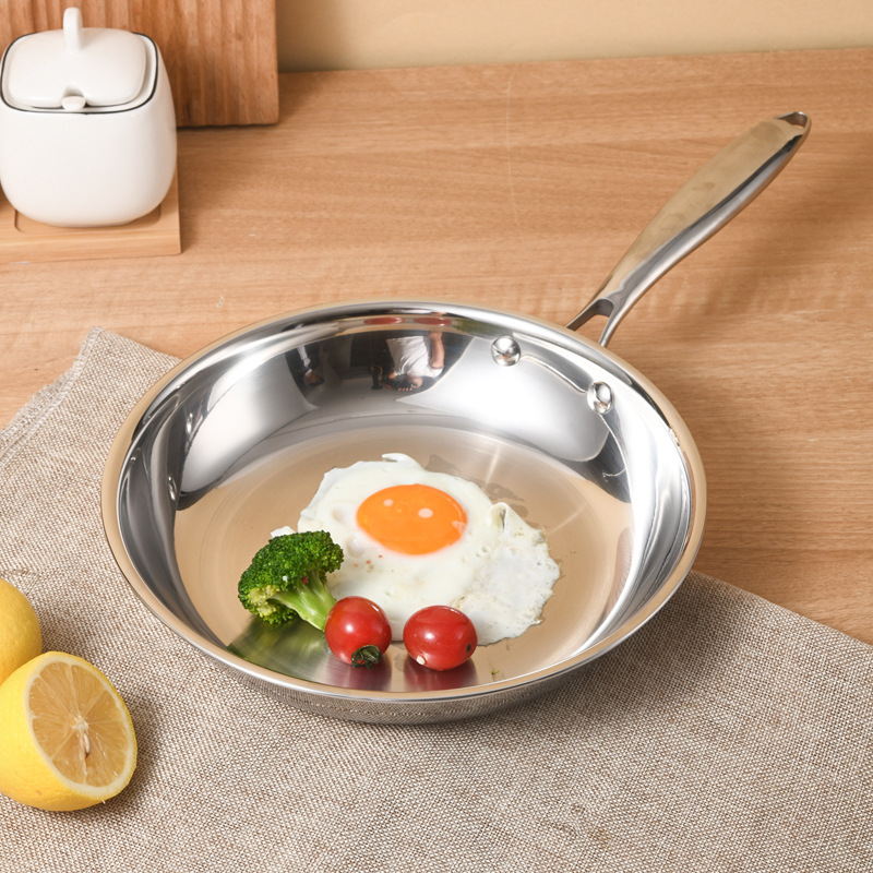 18/10 Stainless Steel Cookware Set Multi-Size Induction Cooker Compatible Pans with Multi-Layer Base Eco-Friendly