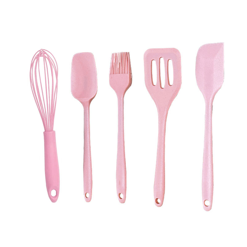 Cute Pink Silicone Pastry Baking Tools Kitchenware Cake Accessories Set for Kids for Bread Bake Cooking Kitchen Bakery Supplies