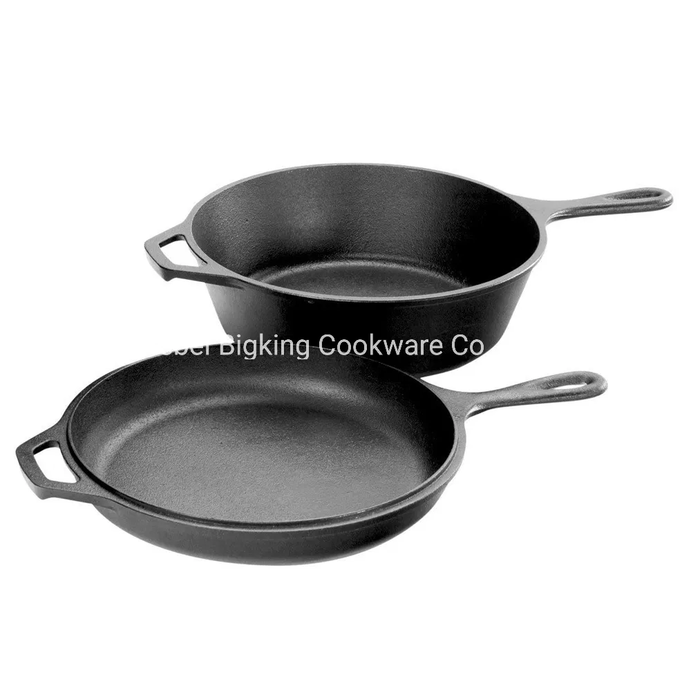 Amazon Top Selling Double Use Combo Cooker 3 Quart Cast Iron Sauce Pan