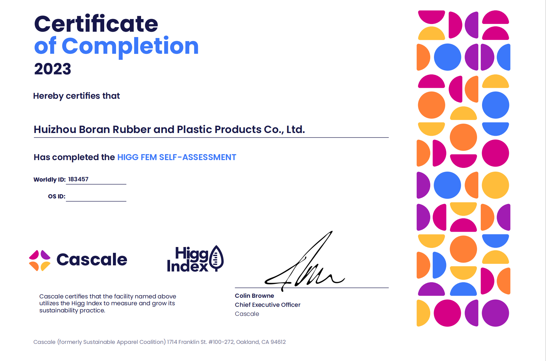 Audit Certificate 3
