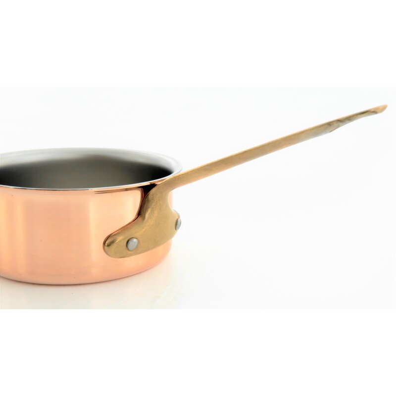 Premium Heavy Copper Sauce Pans Metal Kitchenware Set Elegant Durable Cookware Ideal For Home Hotel And Restaurant Use