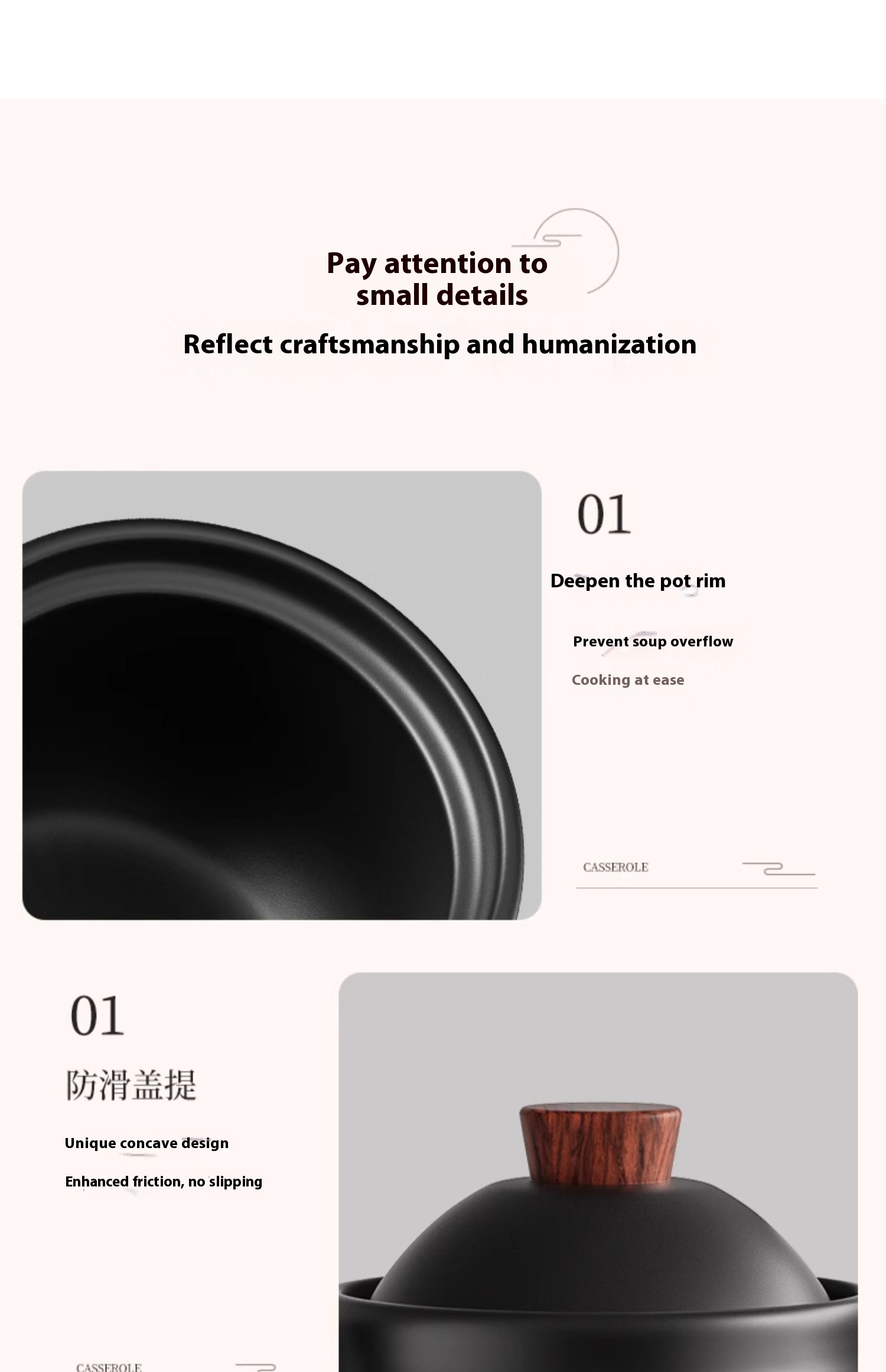 Ceramic Clay Pot Stew Soup Porridge High Temperature Resistant Gas Stove Compatible Dry Burning Non-Cracking Casserole