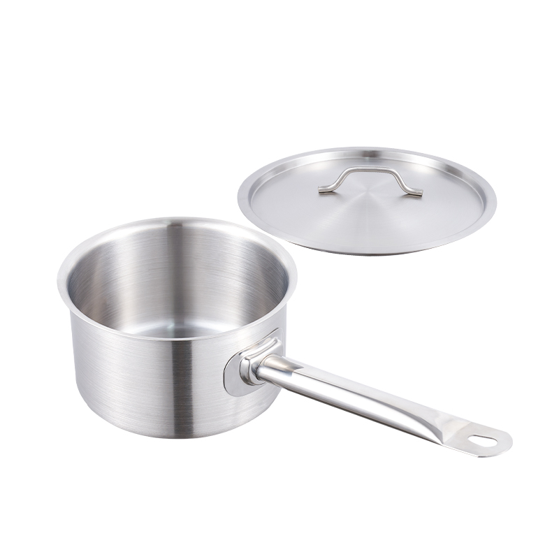 Daosheng Commercial Restaurants Modern 20cm Polish Finished Stainless Steel with Cover Cooking Sauce Pot Saucepan