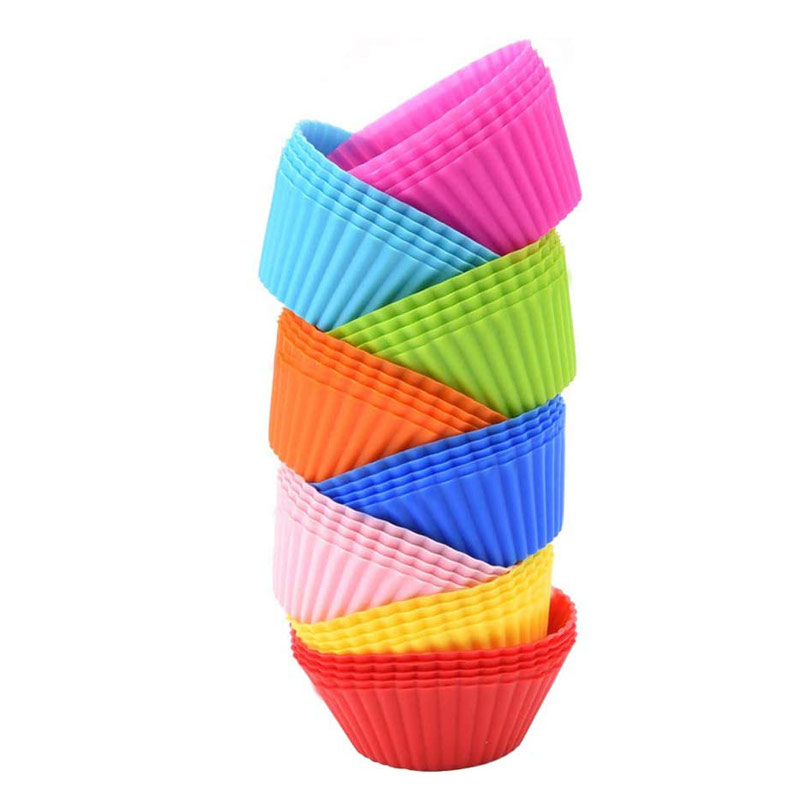 Food Grade Silicone Cupcake Mould Reusable Nonstick Pastry Muffin Mold Cake Tools