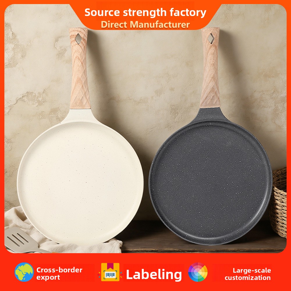 Cross-border pizza pan, non-stick frying pan, Maifan stone skillet, crepe pan, steak pan, and pancake pan, overseas frying p