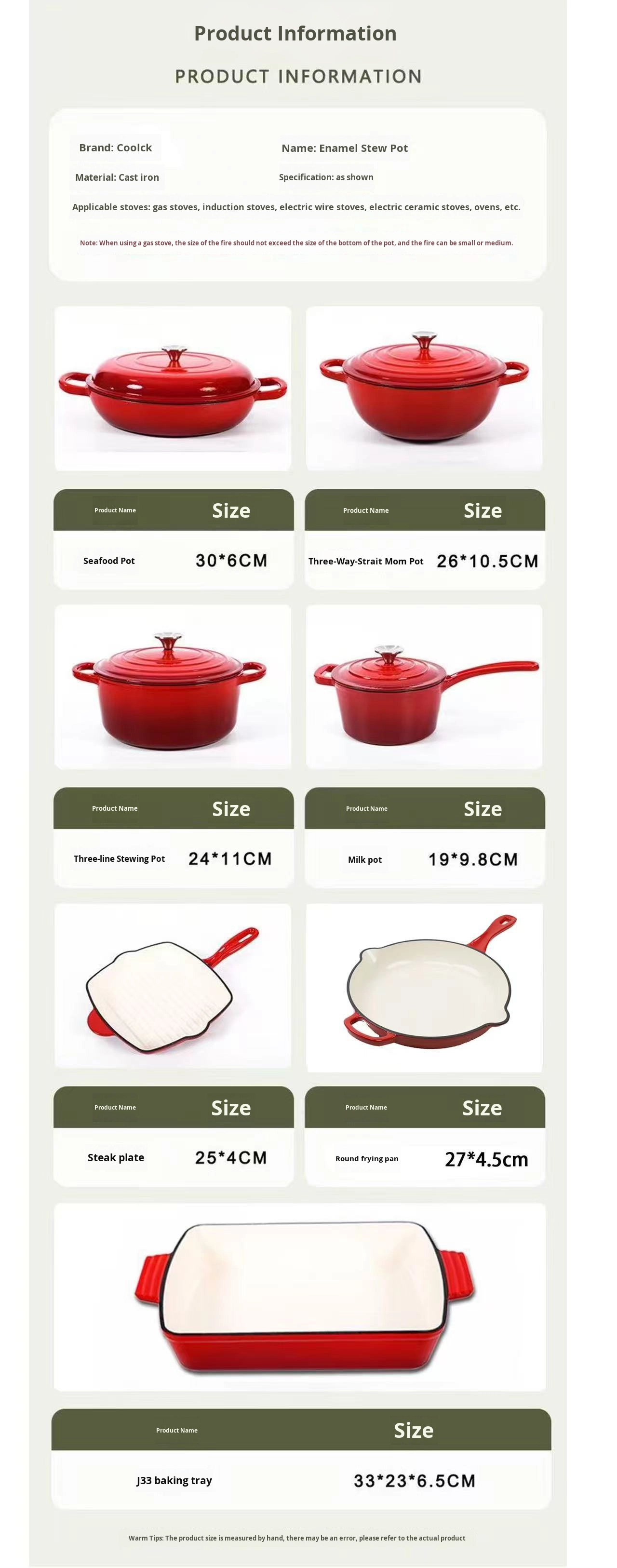 7-Piece Enameled Cast Iron Dutch Oven Set