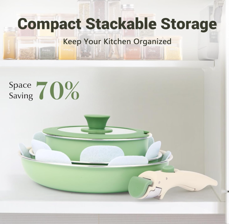 Wholesale 8 Pieces frying pan nonstick Alu Ceramic cool handle 8pcs Kitchen Cookware set