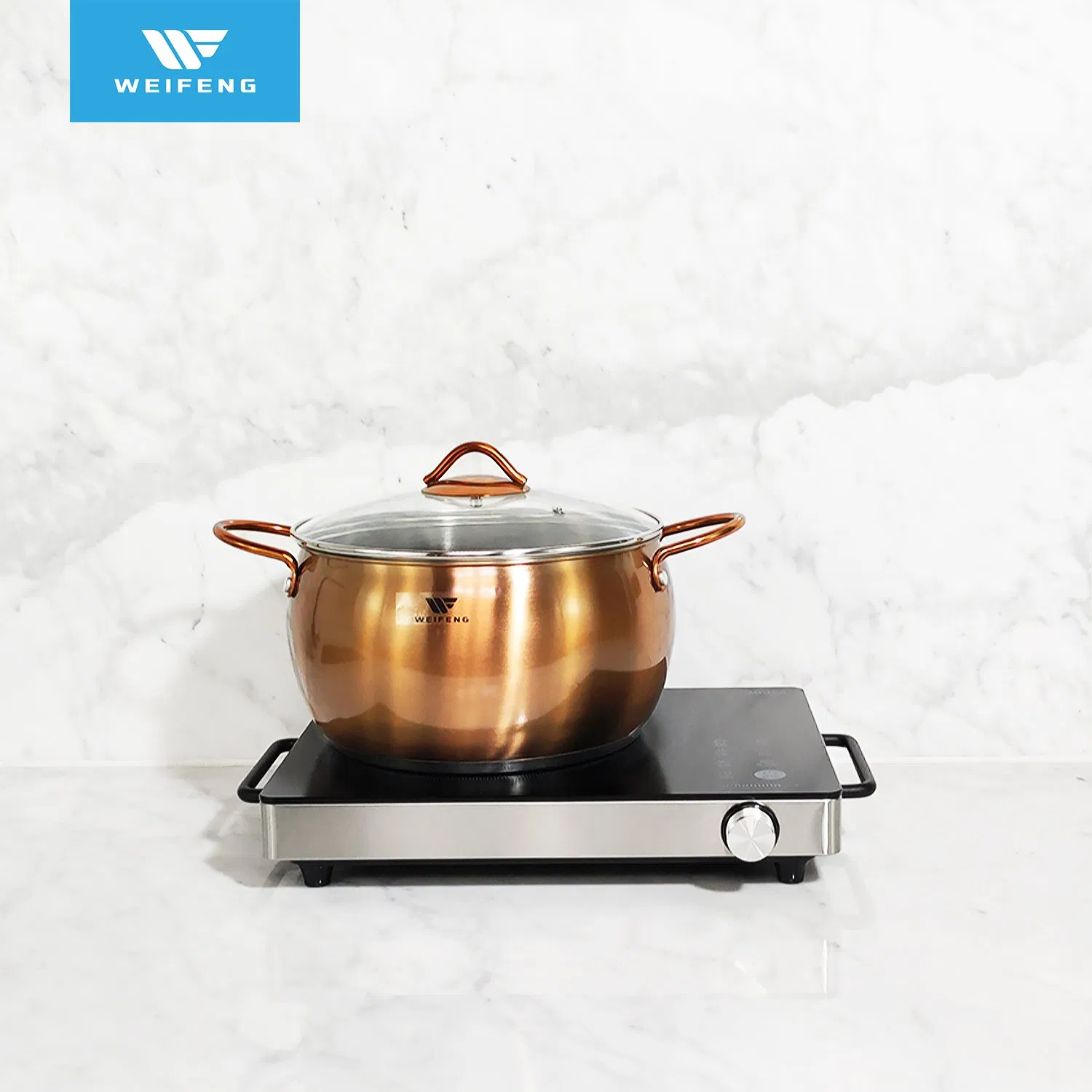 Kitchenware Copper Color Plated Apple Shape Stainless Steel Cookware