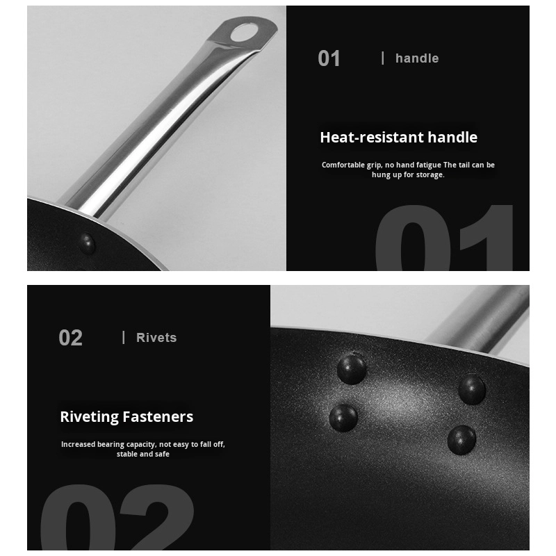 Modern Design Sizes From 22cm to 40cm Metal Home Commercial Use Round Aluminum Cooker Sets Fry Pans