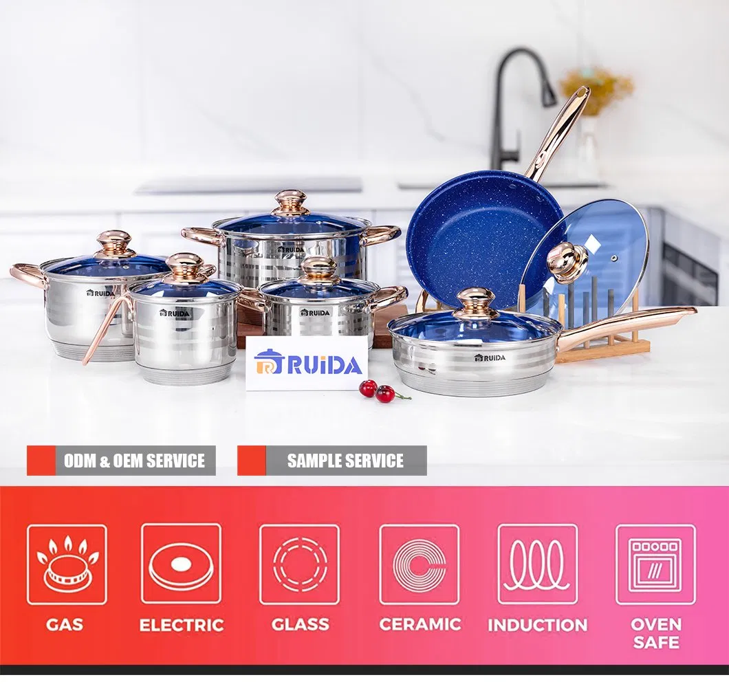 Factory Direct Supplier Kitchen 9PCS Stainless Steel Cookware Kitchen Ware with Restaurant