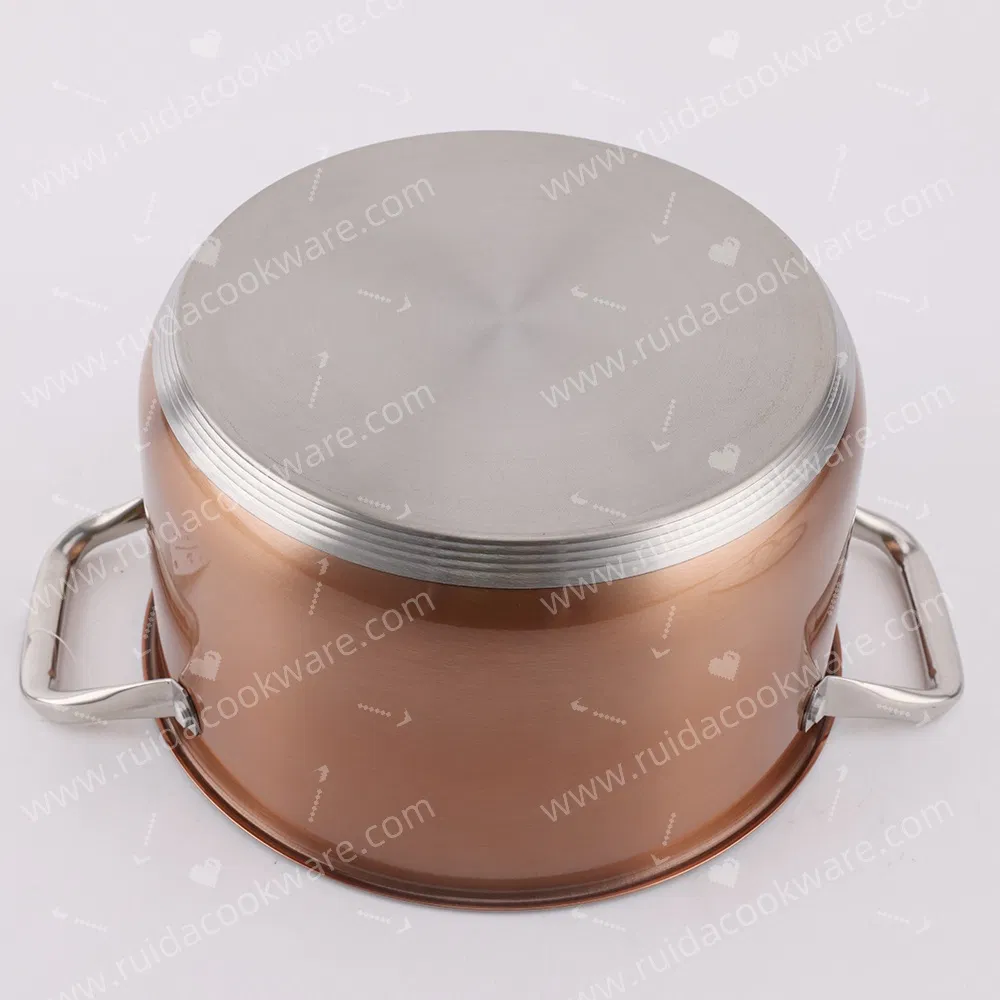 Capsule Bottom 12PCS Stainless Steel Cookware Casserole Saucepan with Lid