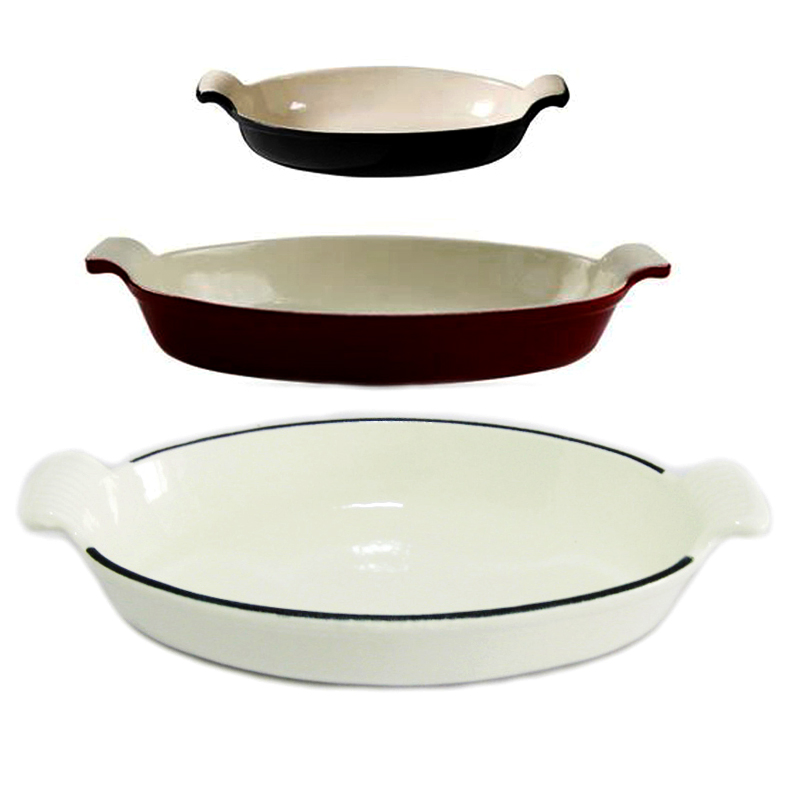 Customizable Fish-Shaped Enameled Cast Iron Baking Pan - Premium Kitchen Cookware