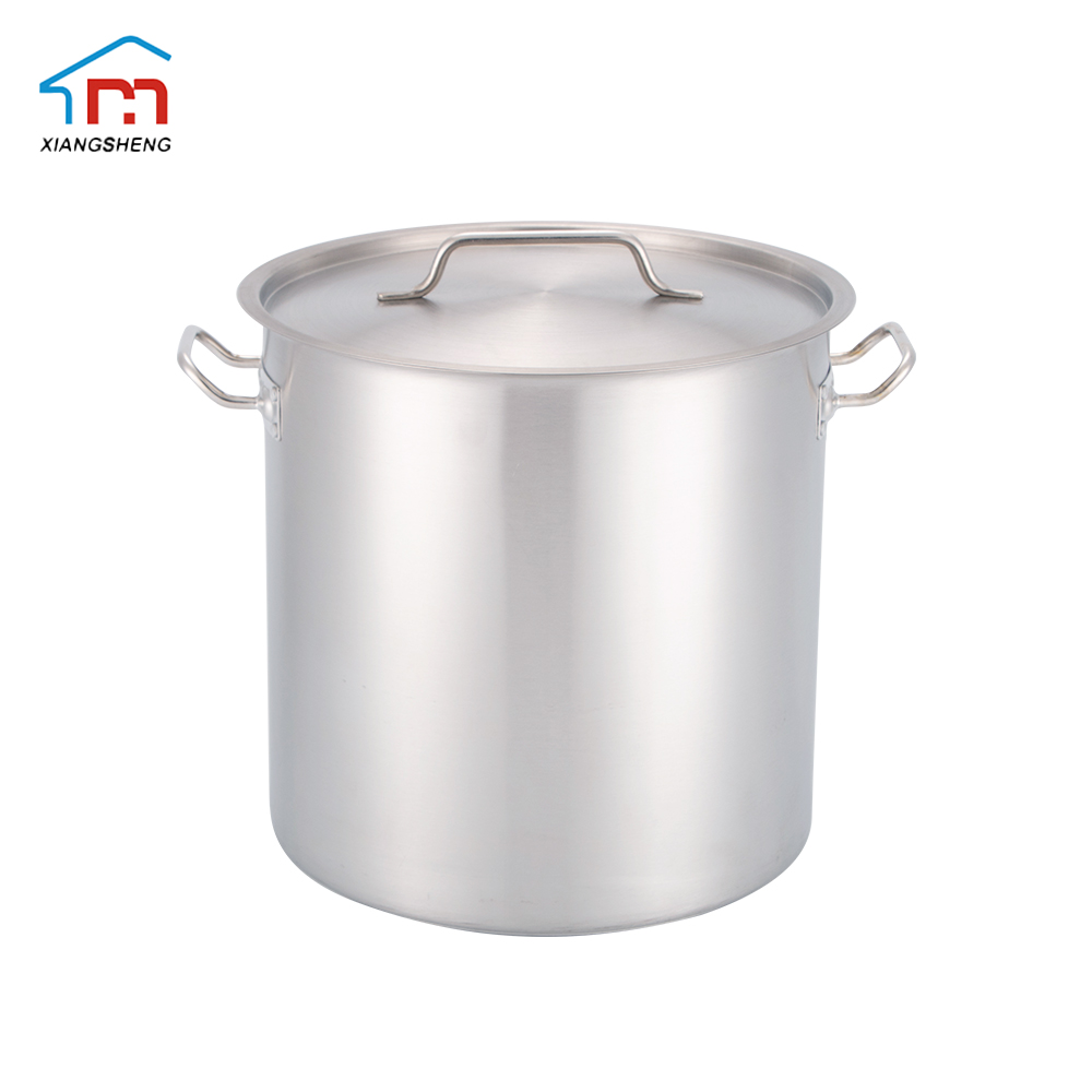 Xiangsheng Kitchenware 30L 304 Stainless Steel Stock Pot With Lid and Compound Bottom Cooking Pot