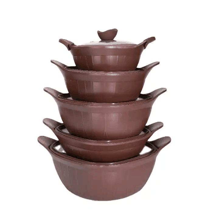 Specializing in The Production of Aluminum Alloy Medical Stone Color Non-Stick Cookware Set