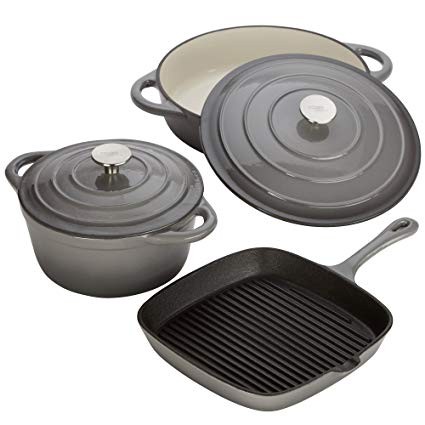 Wholesale Red Colour Cast Iron Cooking Set Enamel Cast Iron Pot Casserole Non Stick Cookware Sets