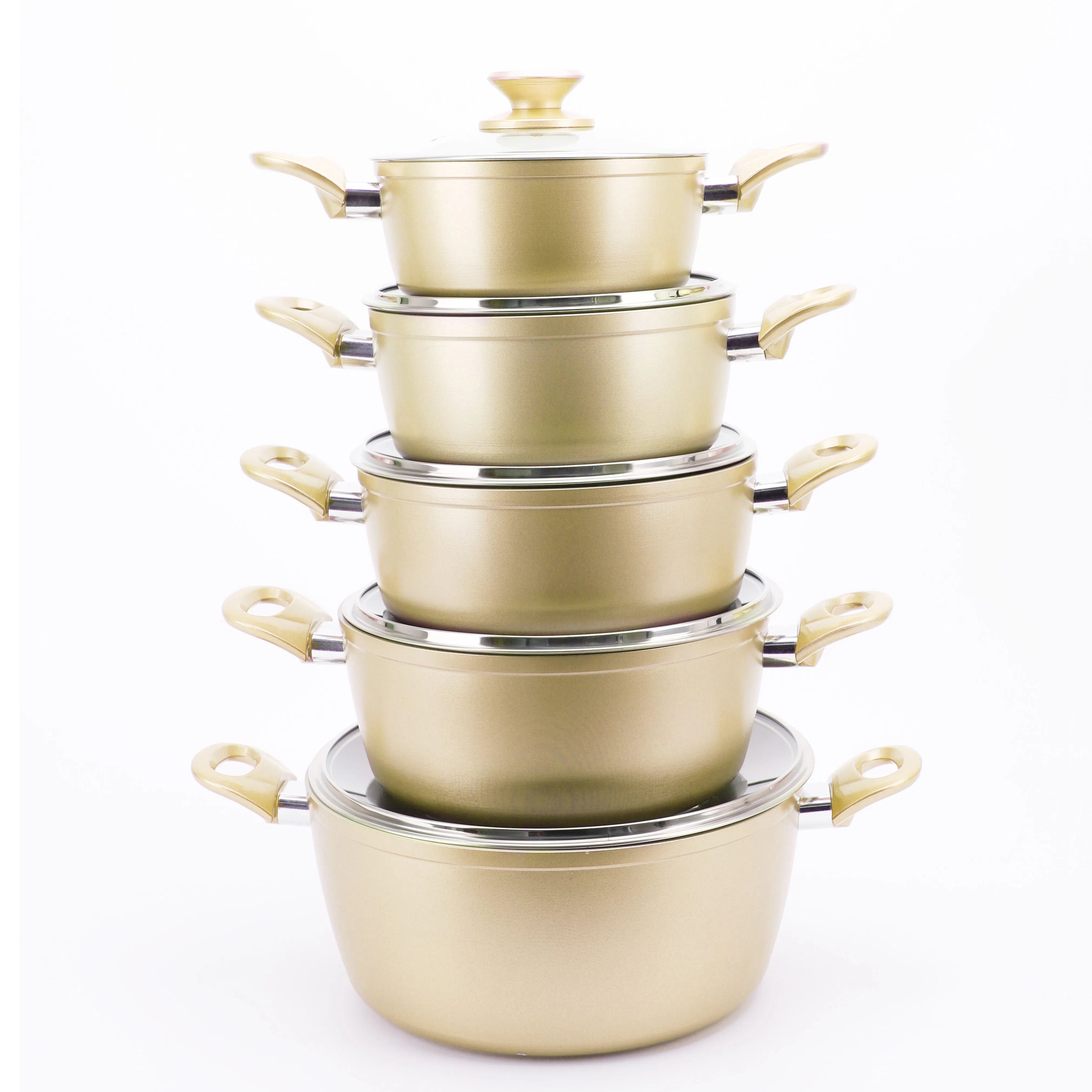 2024 Canton Fair New Design 4-22PCS Forged Aluminum Cookware Set Luxury Nonstick Pan and Pot Sets
