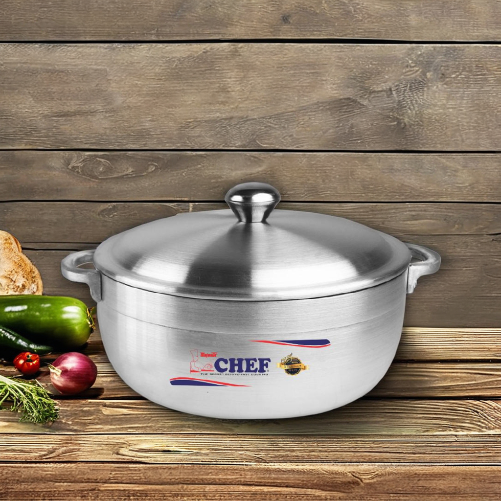 Best Quality 30 cm Aluminum Cooking Pot with 7.7L 8.2QT H11cm Lid Chef's Premium Metal Dutch Oven Classic Design Soup Stock Pots
