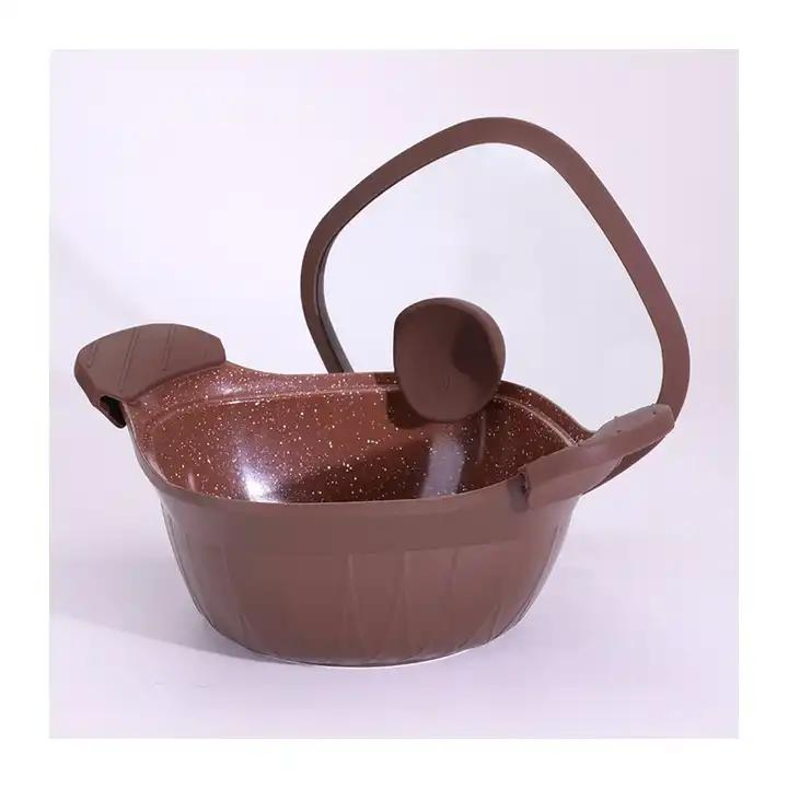 Specializing in The Production of Aluminum Alloy Medical Stone Color Non-Stick Cookware Set